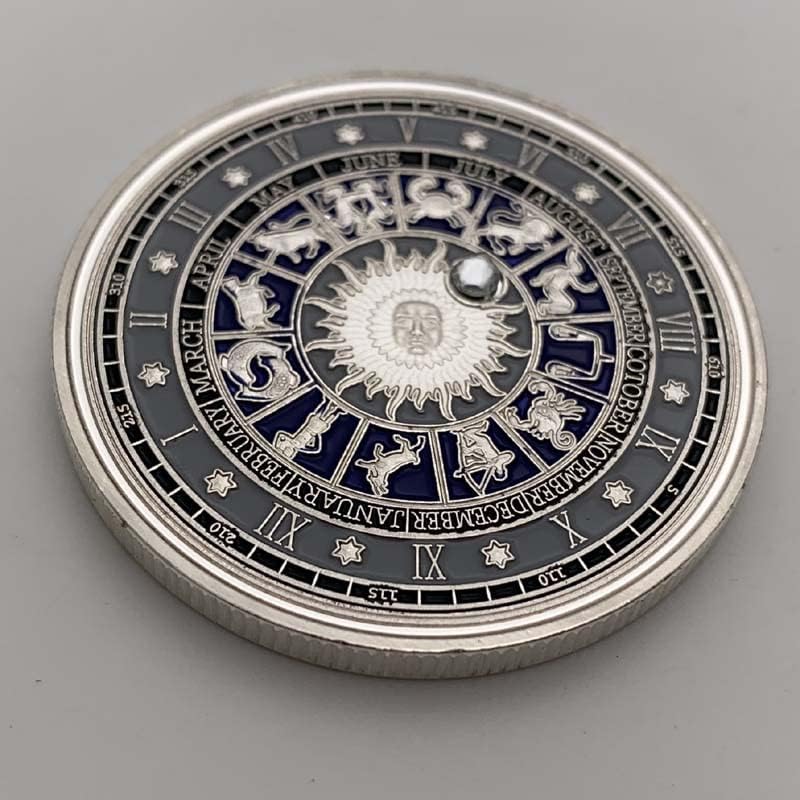 Европейските и Американските Монети с диаманти Дванадесет Съзвездия, със сребърно покритие Възпоменателни монети Лъв, Събиране