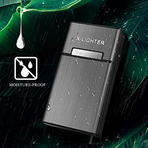 Портсигар x-lighter XL079 за цигари Кралски размери 100, с Зажигалкой от вольфрамовой сонда, за Опаковане на Подаръци,