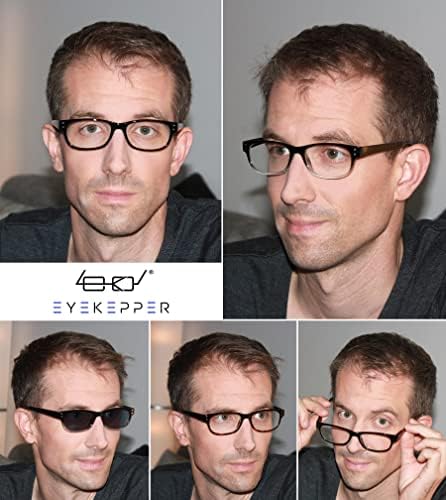 Класически очила за четене Eyekepper за мъже, 5 Опаковки с кутия пролетта на електрически вериги, В комплект Ридеров включва Слънчеви
