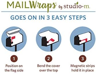 MailWraps Studio M с декоративни цветя, здравец, Оригиналната магнитна капачка за пощенска кутия, направено в САЩ, превъзходна