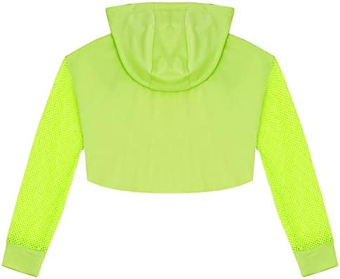 renvena/Детска Спортна Риза с качулка за активни Момичета, Блузи, Hoody за Джаз, Хип-Хоп и Улични Танци, Спортни Дрехи