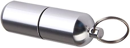 Rely сладка мини-малка запечатани кутия за таблетки от алуминиева сплав, ключодържател за таблетки (опаковка от един)