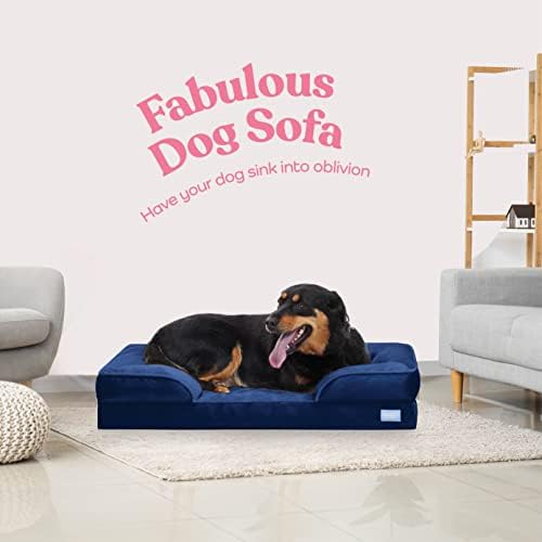Ортопедичен разтегателен диван за кучета - Ултра Удобно легло за кучета X-Large - Дишаща и водоустойчива легло за домашни любимци - Разтегателен