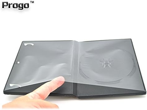 Стандарт 14-миллиметровые черни однодисковые DVD-covers Progo с външна прозрачна обвивка (10 опаковки)