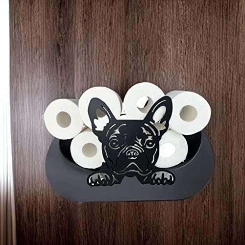 Държач за Тоалетна хартия за кучета Ctepng с Място за Съхранение, Сладък свободно стояща Поставка за Тоалетни Кърпички за офис, Стенни