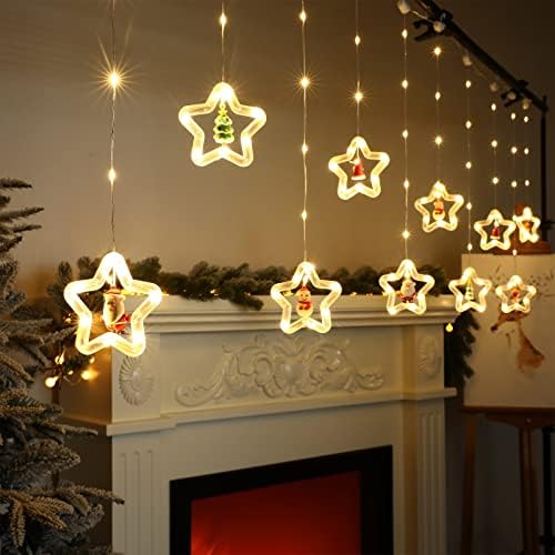 LUKSKISS Коледни звезди с алуминиева дограма, осветителни тела в помещението, сладки коледни алуминиева дограма, пердета,