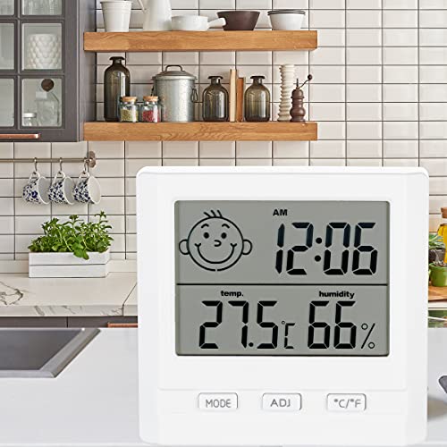 Raydibomi Дигитален Влагомер-Термометър за стая, следи температурата и влажността на въздуха, Мини-Влагомер и Термометър, Touch