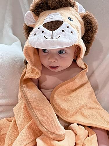 Бебешка хавлиена Кърпа с качулка и с Луфа за животни, Определени за Новородени, Бебета, Деца, Момчета и Момичета 3-24 Месеца