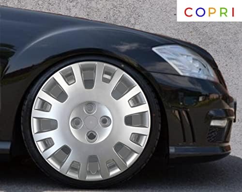 Комплект Copri от 4 Джанти Накладки 15-Инчов Сребрист цвят, Крепящихся заключи, Подходящ за Toyota Prius, Yaris