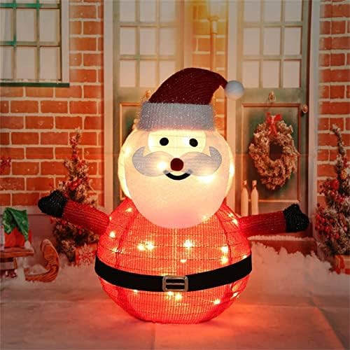 Qonioi Light Коледна украса Външно Коледно осветление Улично Фигурки на Дядо Коледа, Снежен човек Led с 40 светодиода Сгъваема идеален
