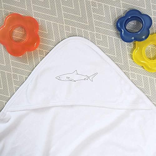 Бебешка хавлиена кърпа с качулка Azeeda 'Grumpy Shark' (HT00020919)