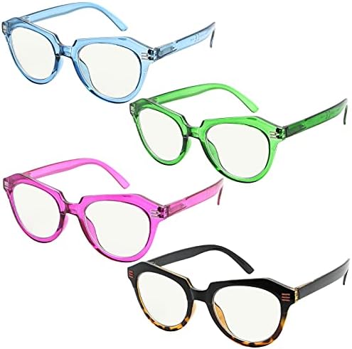 Eyekepper 4-Pack Прогресивно Многофокусные Очила За четене, Блокиране на Синя Светлина, Женски Мультифокальные Очила За