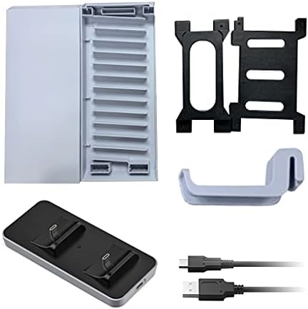 Кула за съхранение на игри на дискове, Двойно Зарядно устройство За зареждане, Определени от Закачалки за Слушалки за PS5