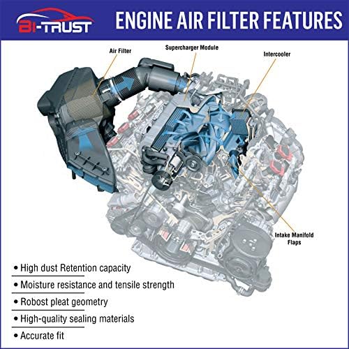 Комплект въздушен филтър на купето на двигателя на Дву-Trust, подмяна на Fram CA8612, CF10285, съвместим с Toyota Tundra Sequoia, 2