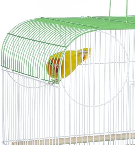 Клетка за птици Prevue Pet Products South Beach е с плосък покрив, Лаймово-зелена (SP50091), 14 1/8 L x 11 1/4 W x 18 1/8 H