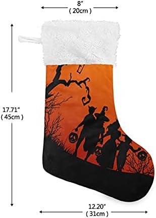 Коледни Чорапи ALAZA, Класически Персонализирани Чорапи Голям размер на Хелоуин, Украса за Семейни Тържества, декорация за Партита,