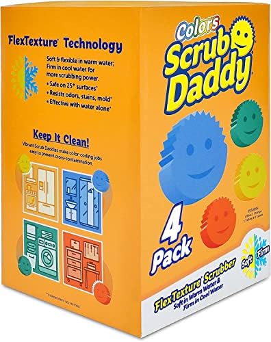 Набор от гъби за миене на съдове Scrub Татко в разнообразна цветова опаковка - Универсална гъба за миене на съдове без драскотини