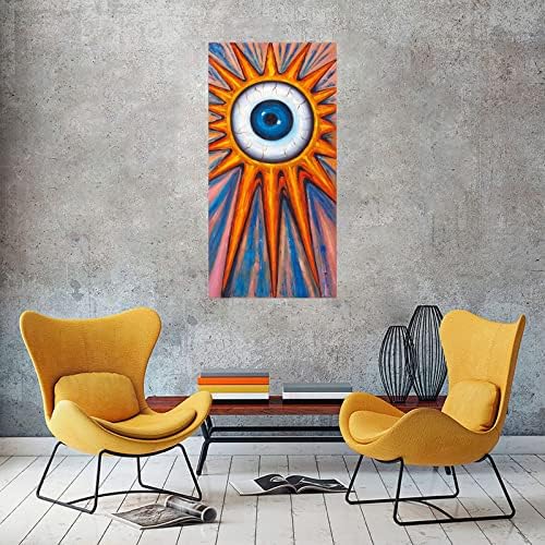 Hitecera Ръчно Рисувани Очите на Бога-Очите Планина Картини с маслени бои върху Платно Отражение Абстрактен Стенен Артистичен Интериор Декор