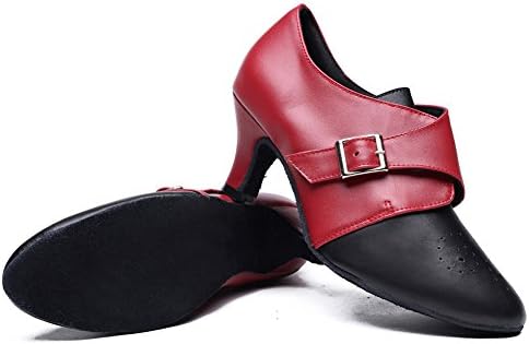 Pierides/ Женски Бални обувки-лодка на замшевой подметка със затворени пръсти, Танцови Обувки на токчета 2,7 инча