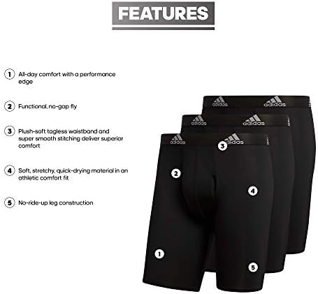 кратко бельо adidas Men ' s Performance Long Boxer (3 опаковки)