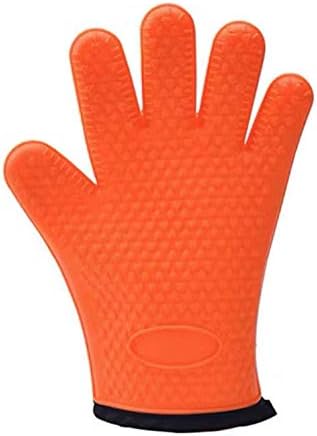 Ръкавици за защита от изгаряния, дебели силиконови кухненски изолационни ръкавици за фурна