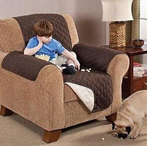 Калъф за дивана YUMUO за кучета, Калъф за мебели за домашно куче, Ултразвук Стеганое одеяло, Предпазна подложка за мека мебел-Кафяво 117x191