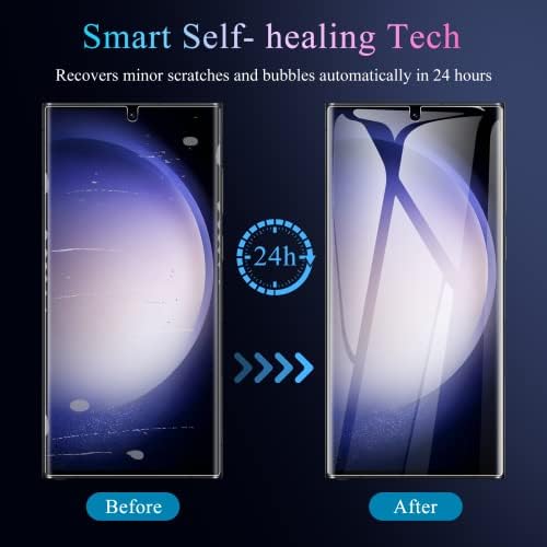 LYWHL 3 + 3 опаковки за Samsung Galaxy S23 Ultra Screen Protector [Не стъкло], HD Прозрачна Здрава Залепваща Гъвкава филм, Съвместима