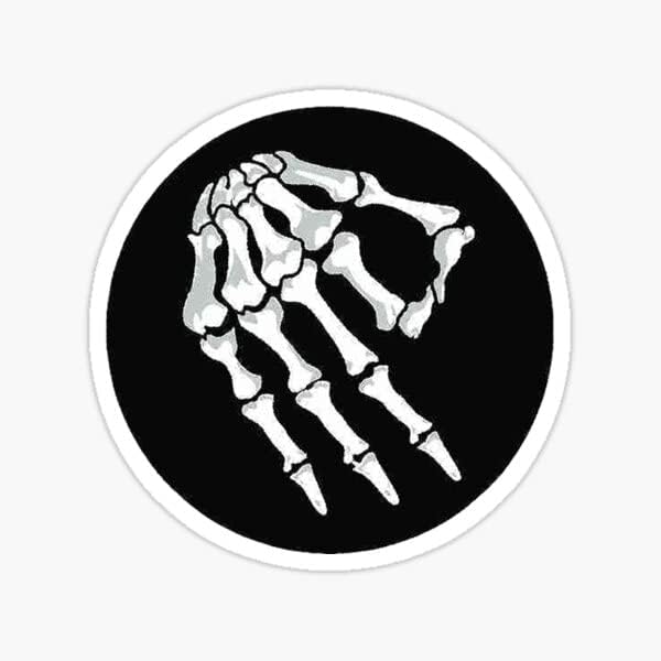 Комплект от 3 теми| Circle Game Skeleton Hand - Забавни Стикери във формата На Шлемове, Стикери за Заварчик, Трубочиста, Строителни