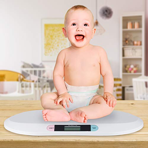 цифрови детски везни little Choice за бебета с тегло до 20 кг, за кърмене и домашните любимци, Батерии в комплекта, Бели