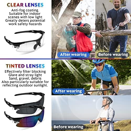 miunruar Защитни Очила за мъже и жени, ANSI Z87.1 + UV-защитни очила, устойчиви на въздействието на Защитни очила с тонировкой