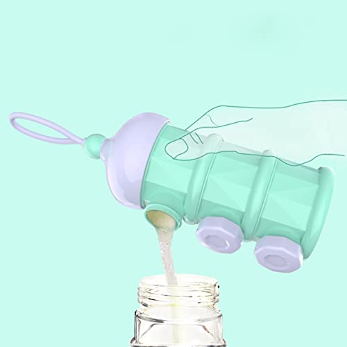 Kisangel 3 Капацитет за мляко за Съхранение на Преносим Контейнер За Слоевете прах, Голям Подвижни Детски Открит Зелен Пътен