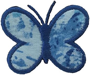 Нашивка Altotux Желязо на бродирани пеперуда от плат с камуфляжным принтом Crack Pink Blue-Purple (1,75 x 1.5Зелен /Green 2 бр.)