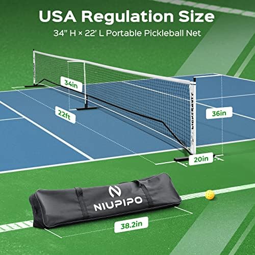 улични топки niupipo USA Standard 40 Дупки с Преносим мрежа за Пиклбола