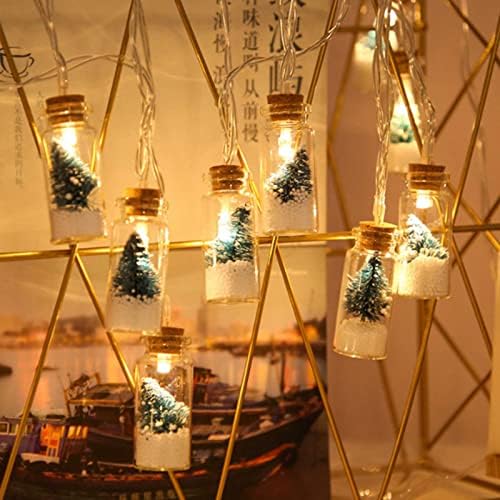 Xianfei Завеси Светлини 9,8 фута Бутилка с Пожелания Коледно Дърво, Медни проводници Гирлянди, Коледни Led Гирлянди, Задвижвани