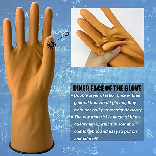 Гумени ръкавици ROYAKI за тежки условия на работа, Латексови ръкавици за почистване на L-XL Общо предназначение, Устойчиви На