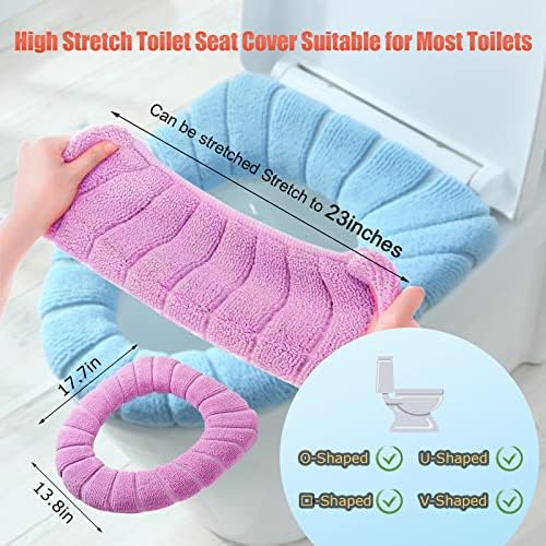 Legigo 5 Опаковки По-дебела подложка за седалката на тоалетната чиния в банята - Мек и топъл Калъф за възглавница на седалката на