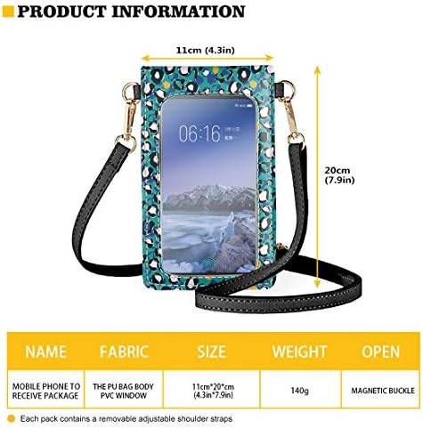 PZZ Плажен Малка Чантата си През Рамо, Чантата за мобилен телефон от Изкуствена кожа със Сензорен екран, Притежател на паспорт