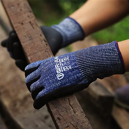 Устойчиви към нарязан-устойчиви ръкавици FOUR-AM A5, за тежки условия на работа, Трайни нескользящие работни Ръкавици с покритие