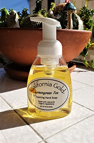 Сапун за ръце California Gold Artisan Soaps С Лемонграссом и Чай За Разпенване на мляко -Натурално и Органично, 1-8 унция.Бутилка