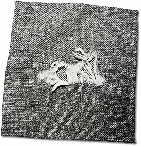 3dRose Ан Мари Baugh - Текстура - Ефект на текстурата скъсани черни дънки - Кърпи (twl-267515-3)