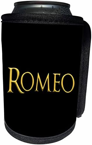 3дРоуз Ромео най-популярното име за момче в Америка. Свети жълт цвят. - Опаковки за бутилки-охладители (cc_353725_1)