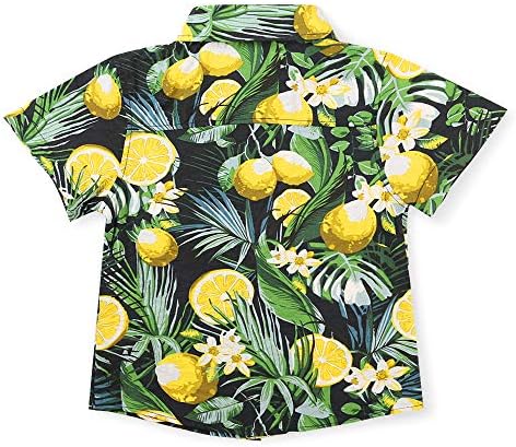 OCHENTA/ Лека Хавайска Риза с Копчета за мъже и Момчета, Блузи с Къс ръкав в едно цвете, Тропическо Рокля Алоха