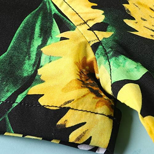 OCHENTA/ Лека Хавайска Риза с Копчета за мъже и Момчета, Блузи с Къс ръкав в едно цвете, Тропическо Рокля Алоха