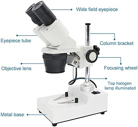WENLII Бинокъла на стереомикроскоп Промишлен стереомикроскоп Горната led светлини Инструмент за ремонт на спояване на печатни