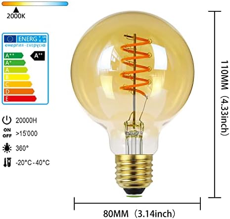 Led Лампа TIANFAN Vinatge G80/G25 Edsion Bulb 4 Вата С регулируема яркост 110-130 В Edsion Bulb Декоративна Лампа