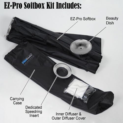 Fotodiox EZ-Pro Strip Softbox 9x36 (22x90 см) - Сгъваема лента софтбокс с пръстен Profoto Speedring за Profoto и съвместим