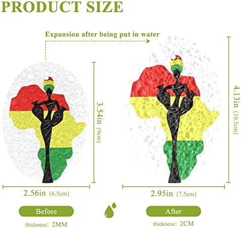 ALAZA African America Женски Африкански Натурални Гъби Кухненски Целлюлозная Гъба за миене на съдове, Санитарен възел и Битова прибиране