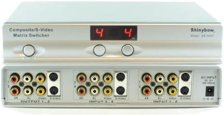 4x2 4:2 Композитен RCA S-Video Аналогов Аудио-Видео матричен превключвател SB-5450