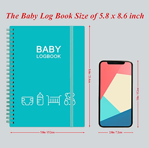 Дневник дете - Проследяване на вашето дете за новородено, формат А5, 150 Удобни за попълване на страниците, за да следите графика си новородено