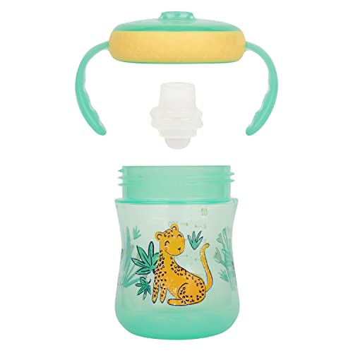 Детски чаша с мек накрайник The First Years Trainer - Sippy-чаша с леопард и Туканом - в стил джунгла за деца - 2 бр.